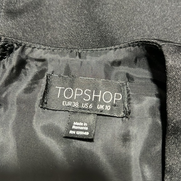 Topshop Satin Deep Plunge Neck Romper BLACK - Picture 8 of 10